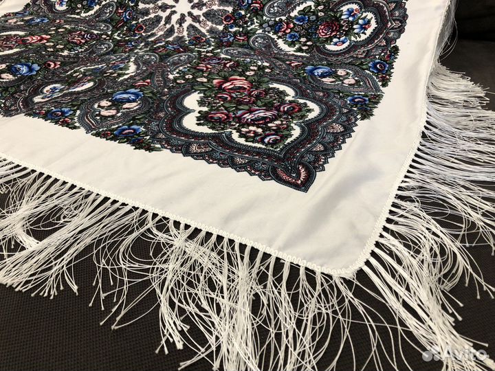 Платок суздальский шерсть вискоза шаль палантин