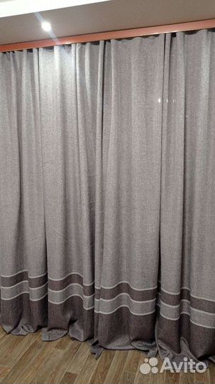 Шторы новые Лен-жаккард