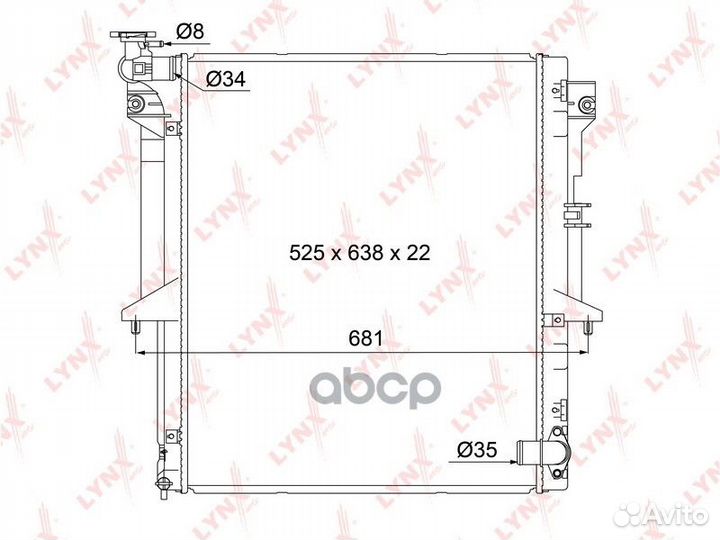Радиатор mitsubishi L200/pajero sport 06- охлаж