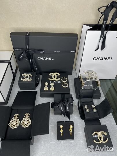 Chanel серьги броши браслет