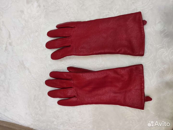 Перчатки женские кожаные 6 размер