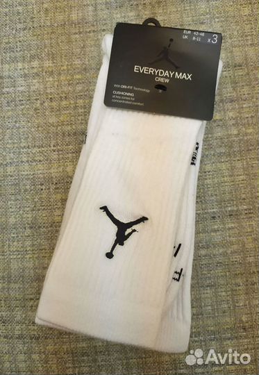 Носки высокие Jordan Everyday Max белые (Оригинал)