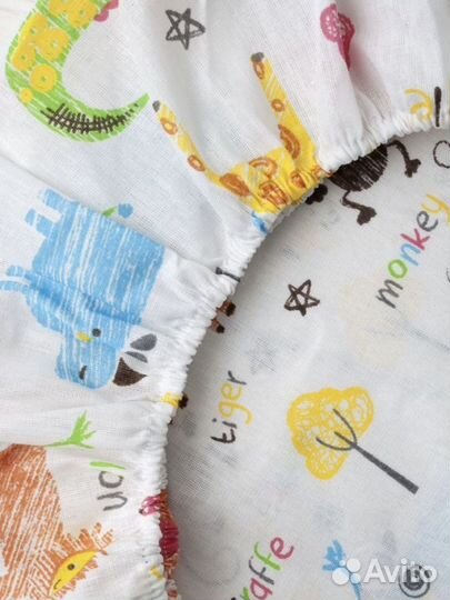 Балдахин на кроватку и простынь на рещинке 120/60