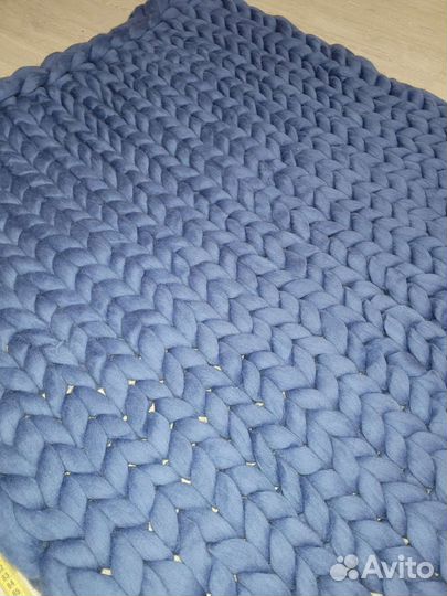 Плед крупной вязки