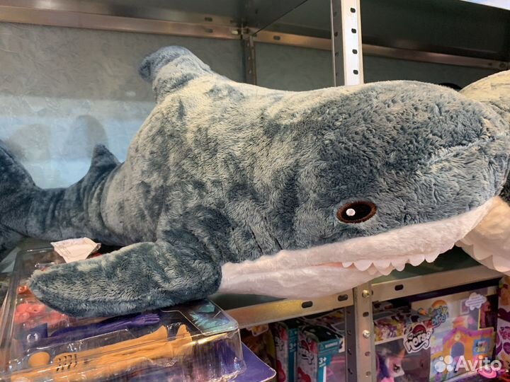 Акула мягкая игрушка 110см 65 см