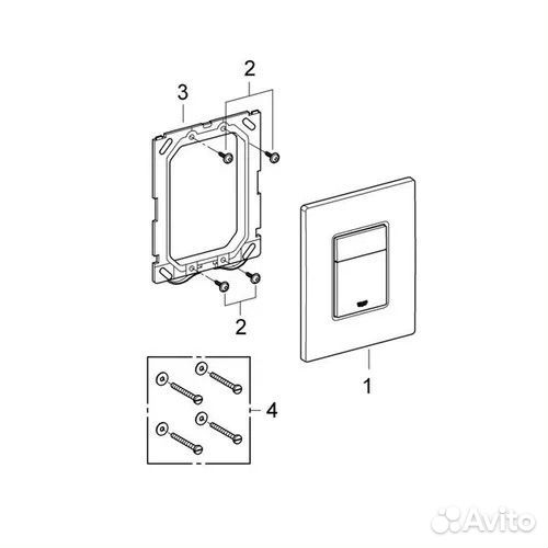 Кнопка для инсталляции черный матовый grohe