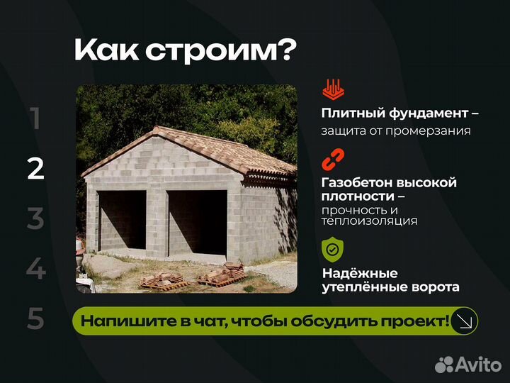 Капитальный гараж по ГОСТ на участке