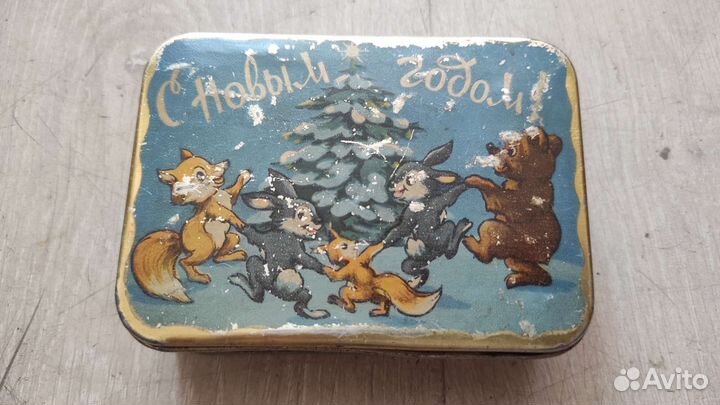 Коробки жесть старинные.Кремль. Икра. Танец