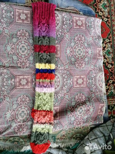 Гольфы длинные с рельефным узором