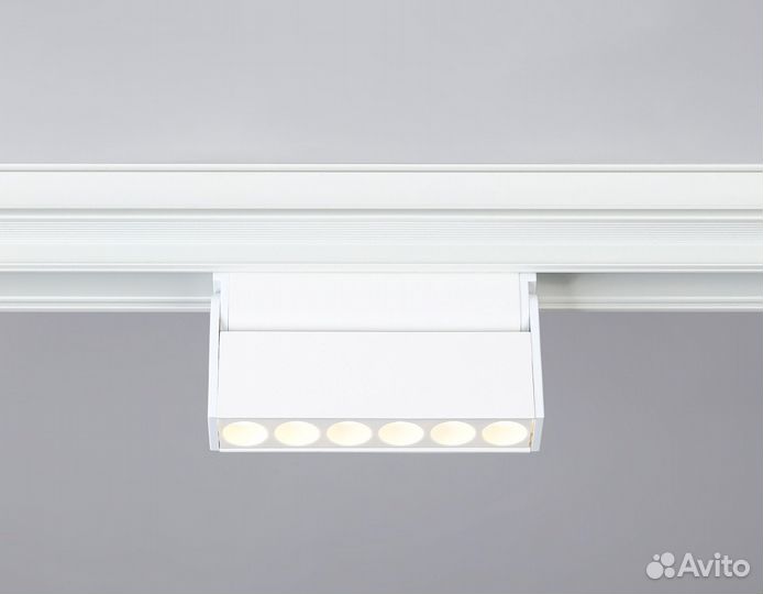 Трековый светодиодный светильник для Магнитных шинопроводов LED 6W 4200K 48V 24 115*22*105, белый