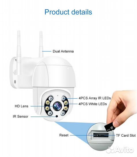 Камера видеонаблюдения IP PTZ