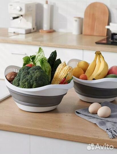 Силиконовая миска-дуршлаг