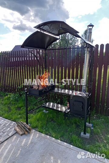 Мангал с крышей