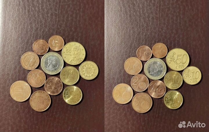 Набор евро центов. 12 монет