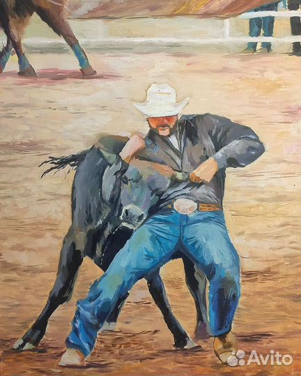 Картина маслом Будни в Йеллоустоун