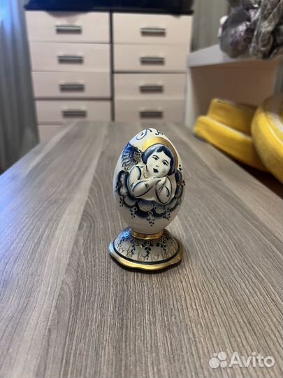 Статуэтка яйцо гжель