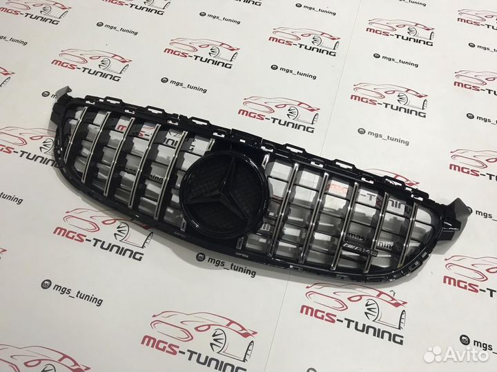 Решетка Mercedes C63AMG W205 GT Черная звезда+ AMG