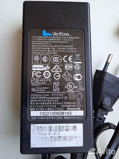 Блок питания VeriFone SM 09003A (9.3V/4A)