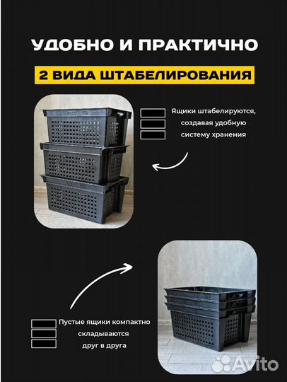 Ящик пластиковый с перфорацией для овощей