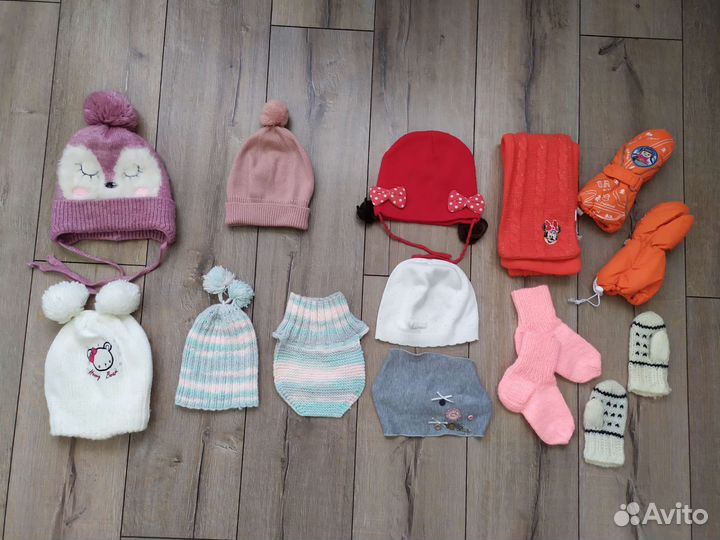 Шапки, варежки, носки, шарфы для девочки