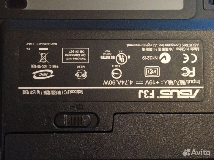Ноутбук asusF3J