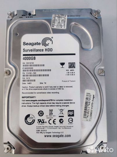 Жесткий диск 4 tb Seagate Surveillance HDD