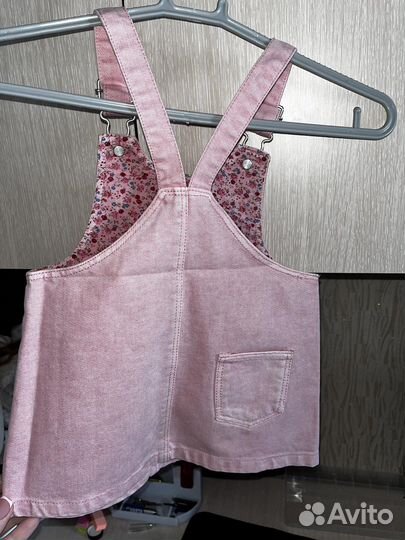 Джинсовый сарафан для девочки 80