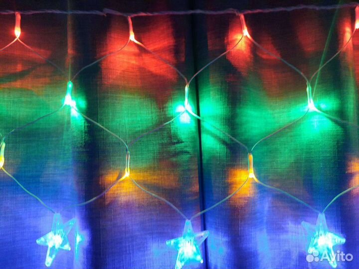 Гирлянда бахрома занавеска на окно