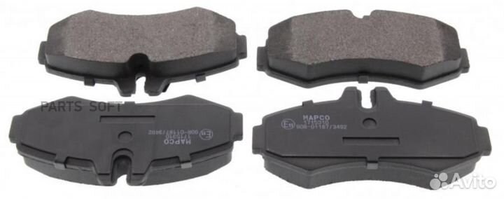 Mapco 6522 Комплект тормозных колодок дисковый тор