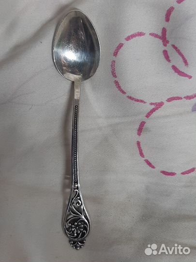 Серебряная десертная ложка