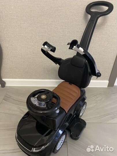 Машинка каталка толокар с ручкой
