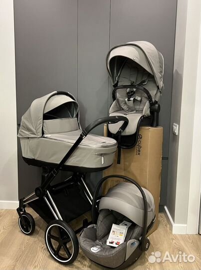 Коляска 3 в 1 Cybex priam 4 2022 Soho Grey