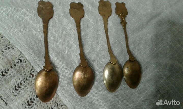 Ложки чайные с эмалью конец 50 годов СССР