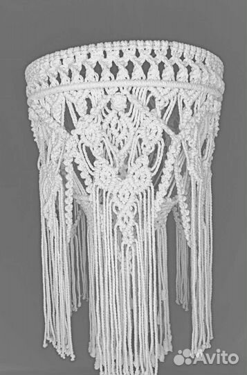 Абажур потолочный. Люстра. Макраме