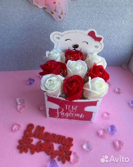 Букет из мыльных роз