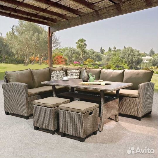 Комплект плетеной мебели AFM-307B Beige. Ротанг