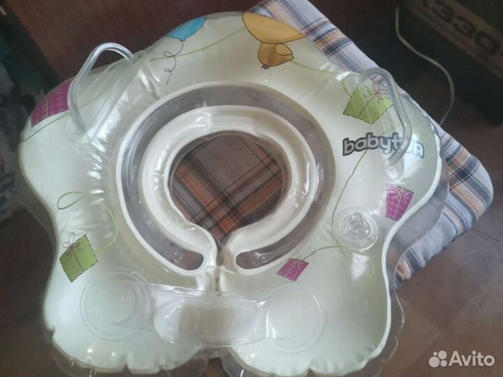 Надувной детский круг на шею - для купания