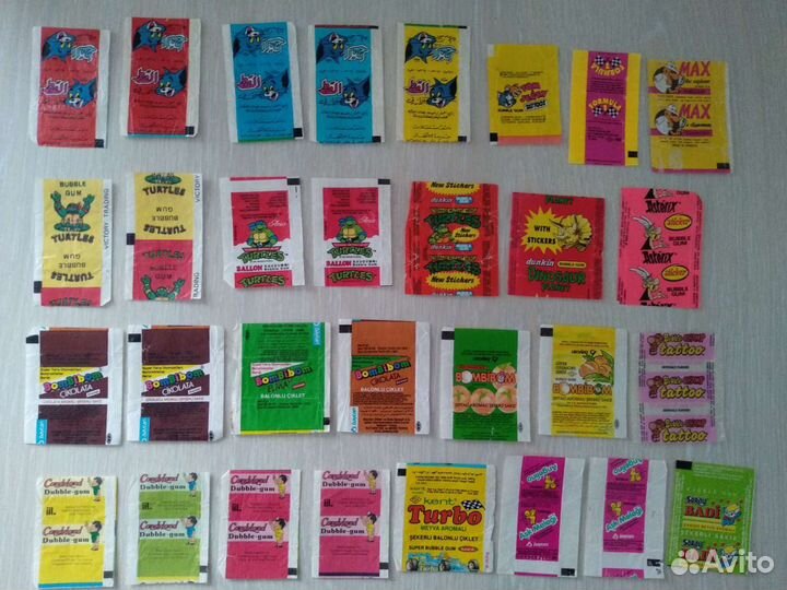 Обвёртки от жвачек, panini