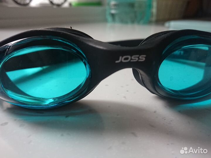Очки для плавания joss triton цвет черный/голубой