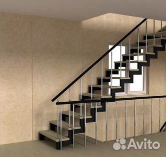 Сварной Каркас П-образной Лестницы в Дом