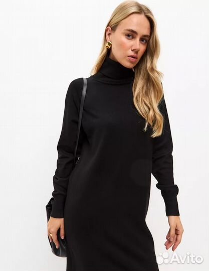 Платье женское вязаное теплое