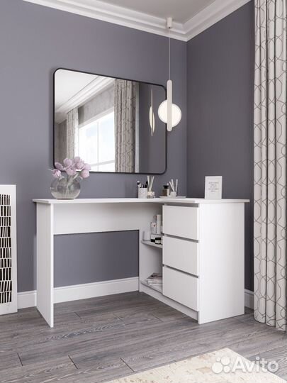 Стол письменный компьютерный Мори мс-16 белый