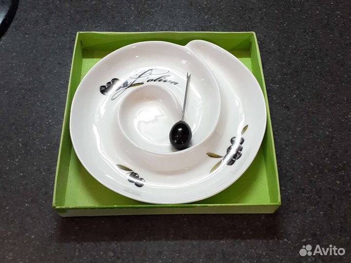 Блюдо сервировочное для оливок новое