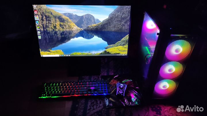 Новый игровой мощный комп 12100F 2060/1070Ti
