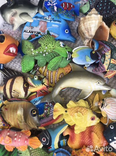 Коллекция магнитов-рыбок 100 штук