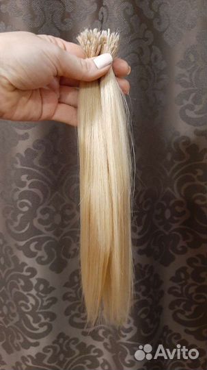 Волосы для наращивания блонд 30 см