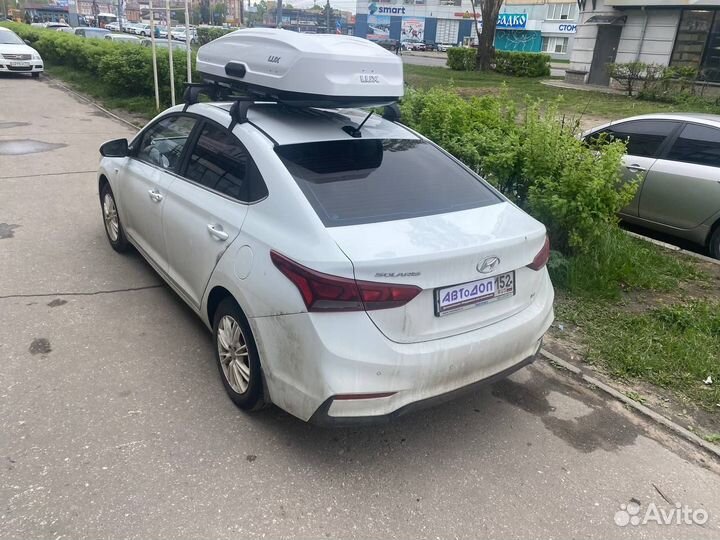 Багажник бокс на крышу Hyundai Solaris (2017)