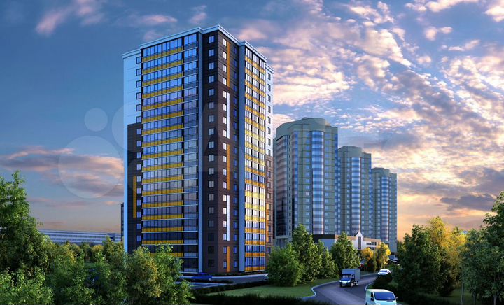 2-к. квартира, 62,8 м², 17/18 эт.