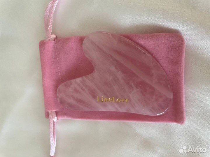 Скребок гуаша из натурального камня для массажа