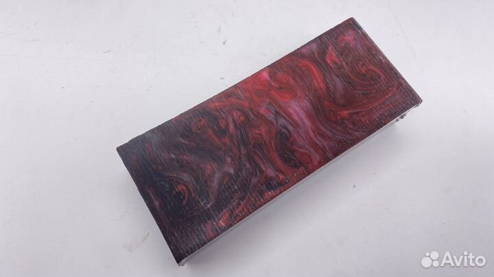 Брусок Акрил чёрно-красный перламутр